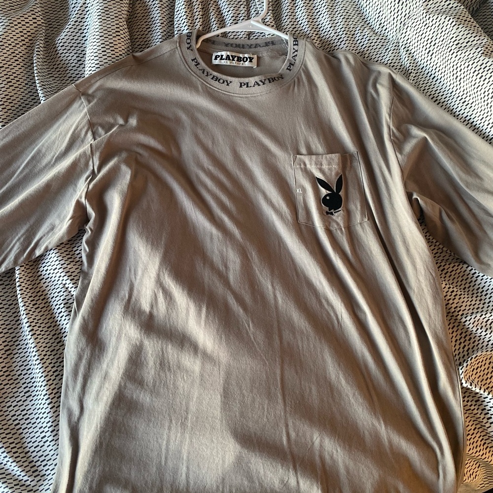 PLAYBOY Beige Long Sleeve Tee